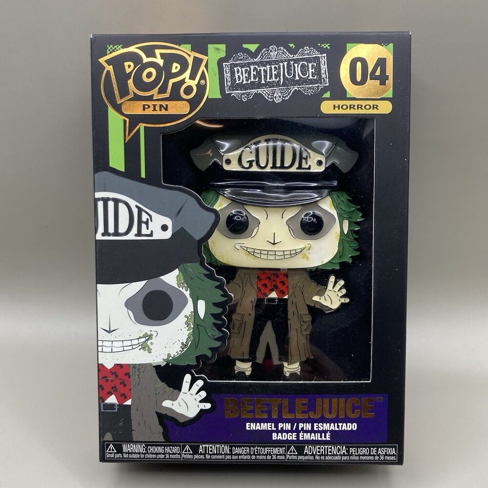 New! Funko Pop! Enamel Pin WB BeetleJuice #4 Halloween Grunge Collectible